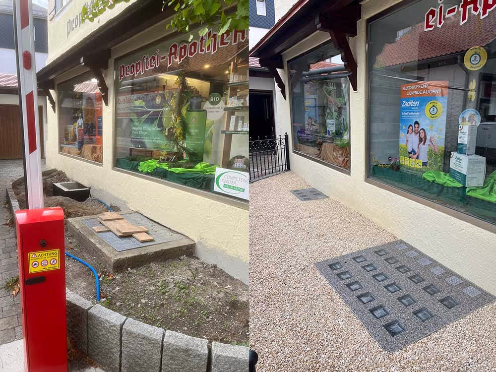 Lichtschachtabdeckungen im öffentlichen Raum